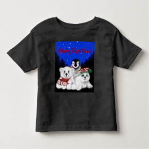 Christmas penguin baby polar bear seal pup  toddler t-shirt