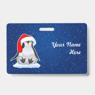 Christmas Penguin Badge