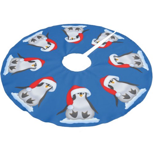 Christmas Penguin Brushed Polyester Tree Skirt