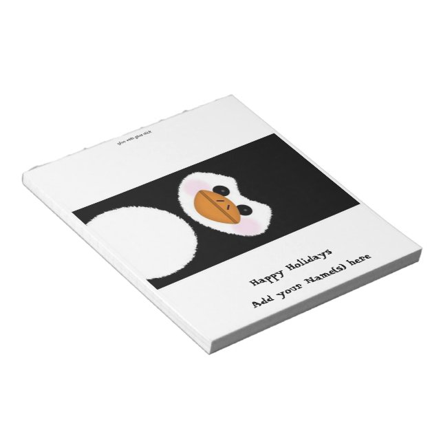 Christmas Penguin Candy Bar Wrapper Party Favor Notepad (Angled)