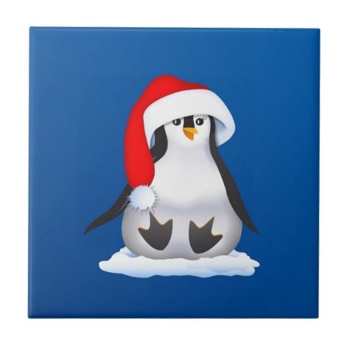 Christmas Penguin Ceramic Tile