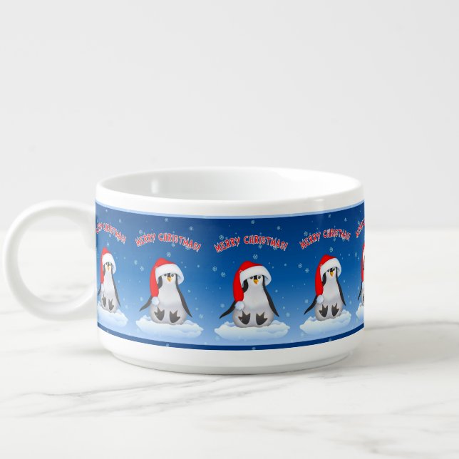 Christmas Penguin Chili Bowl (Right)