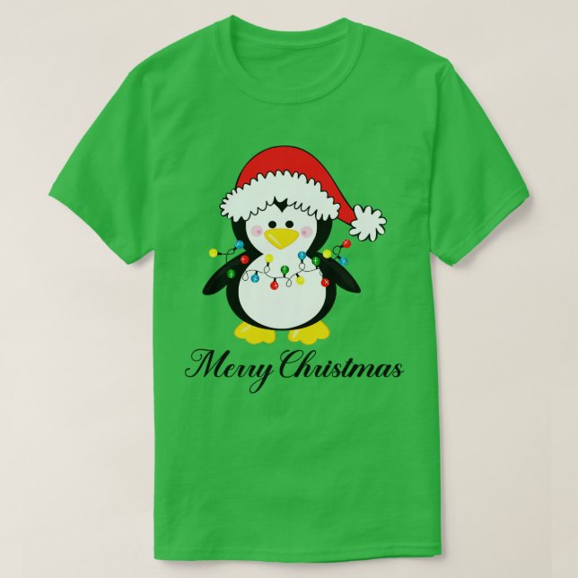 Christmas Penguin Classic TShirt TShirt (Design Front)