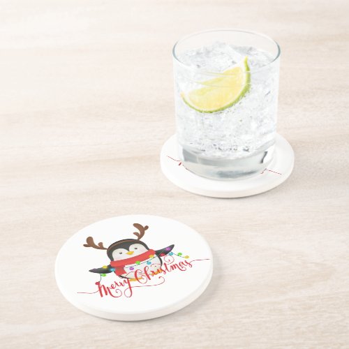 Christmas penguin   coaster