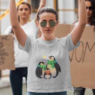 Christmas Penguin Family - Cute Penguin Family T-Shirt