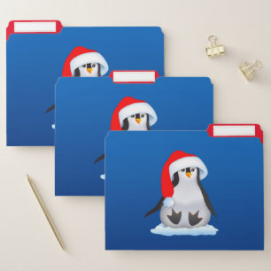Christmas Penguin File Folder