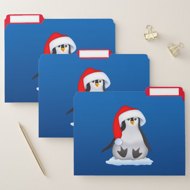 Christmas Penguin File Folder (Set)