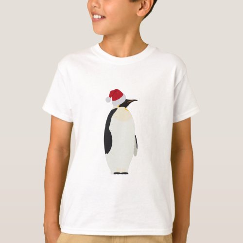 Christmas Penguin Funny Animal with Santa Hat T_Shirt