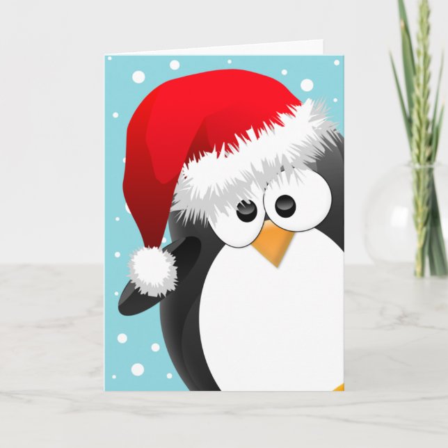 Christmas Penguin Holiday Card (Front)