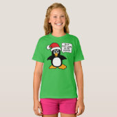 Christmas Penguin Is it too late to be good Bubble T-Shirt (Front Full)