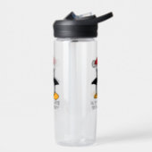 Christmas Penguin Is it too late to be good Funny Water Bottle (Left)