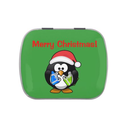 Christmas Penguin Jelly Belly Tin
