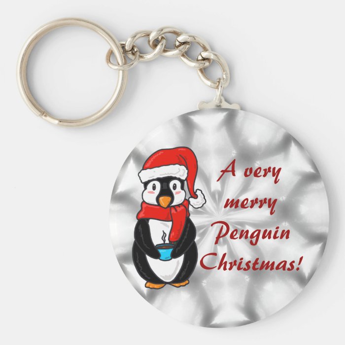 Christmas Penguin Keychain