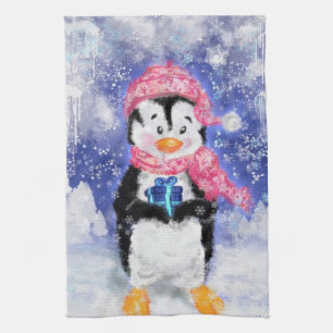Christmas Penguin Kitchen Towel