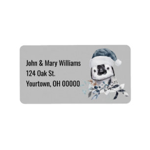Christmas Penguin Label