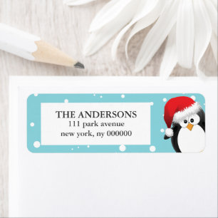 Christmas Penguin Labels