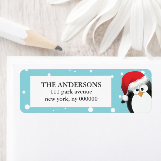 Christmas Penguin Labels (Insitu)