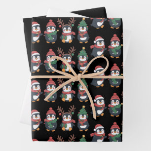 Christmas Penguin Lover Cute Animals Family Xmas Wrapping Paper Sheets