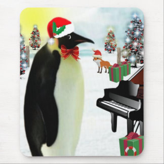 Christmas Penguin Mousepad