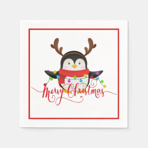 Christmas penguin   napkins