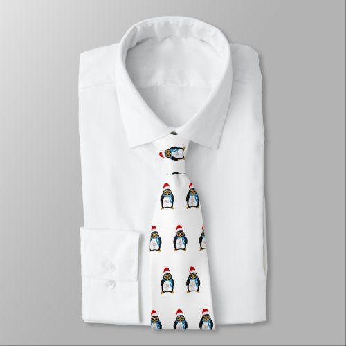 Christmas Penguin Neck Tie