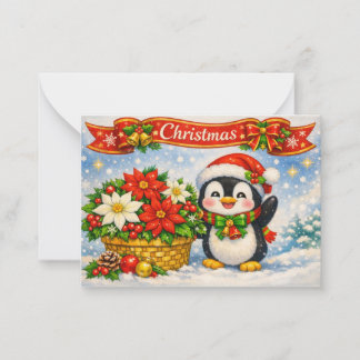 Christmas Penguin★ Note Card