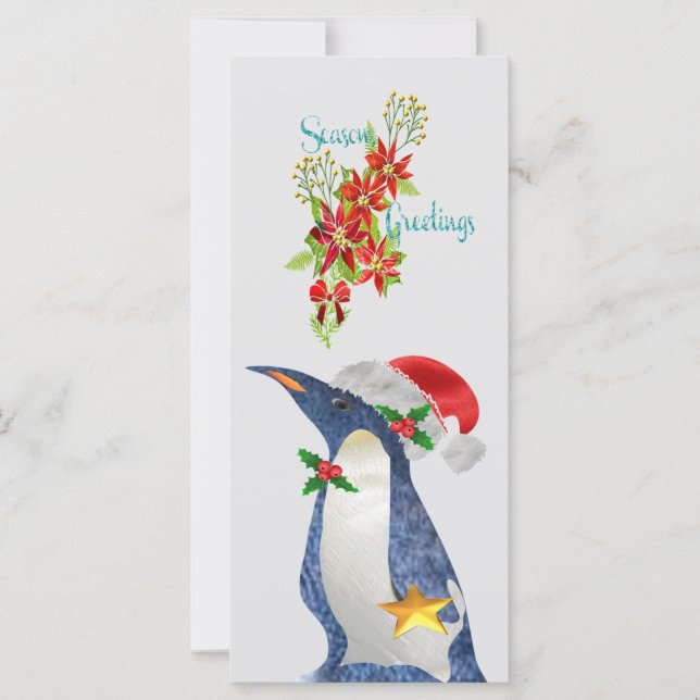 Christmas Penguin Notecard  (Front)