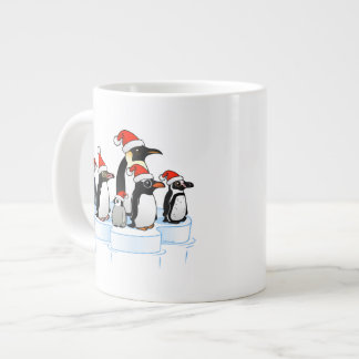 Christmas Penguin Party Giant Coffee Mug