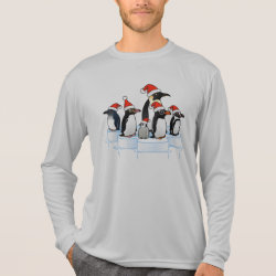Christmas Penguin Party Men's Sport-Tek Competitor L/S T-shirt