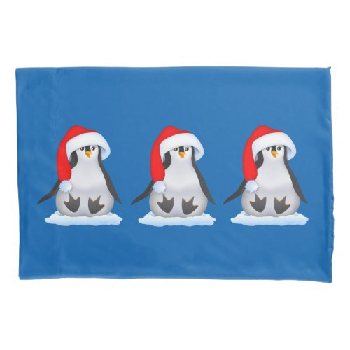 Christmas Penguin Pillowcase