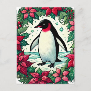 Christmas Penguin Postcard