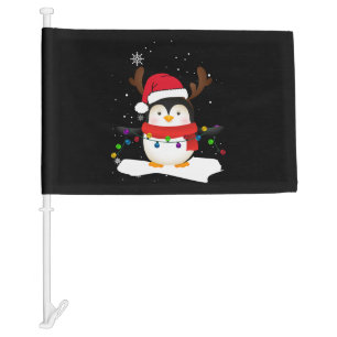 Christmas Penguin Reindeer Christmas tree Car Flag