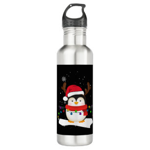 Christmas Penguin Reindeer Christmas tree Stainless Steel Water Bottle