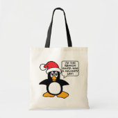 Christmas Penguin Santa Naughty List Tote Bag (Front)