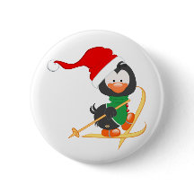 Christmas Penguin Skiing