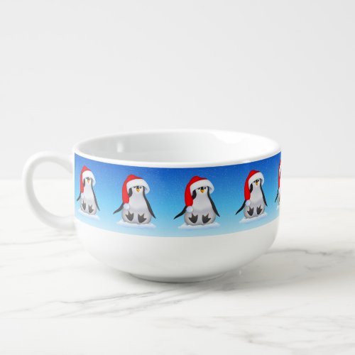 Christmas Penguin Soup Mug