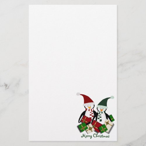 Christmas Penguin Stationary Stationery