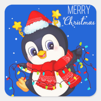 Christmas Penguin Sticker