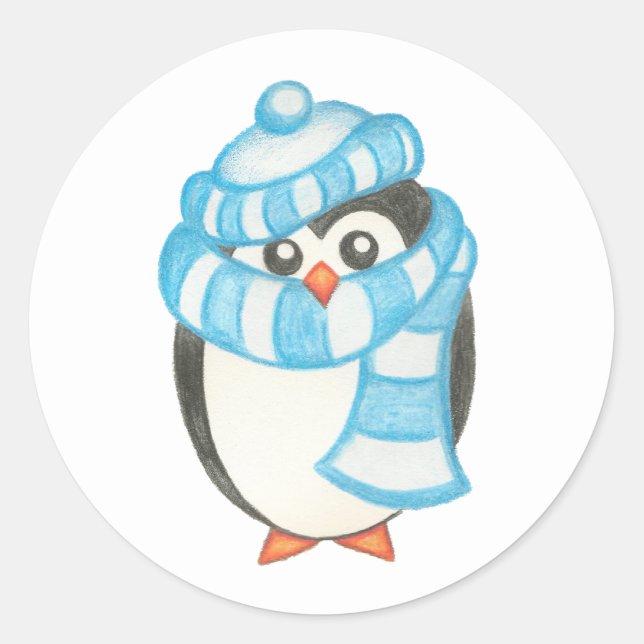 Christmas Penguin Sticker (Front)
