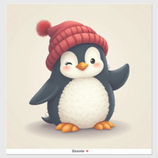christmas penguin sticker