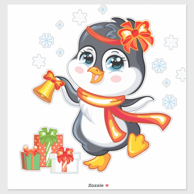 Christmas Penguin Sticker (Sheet)