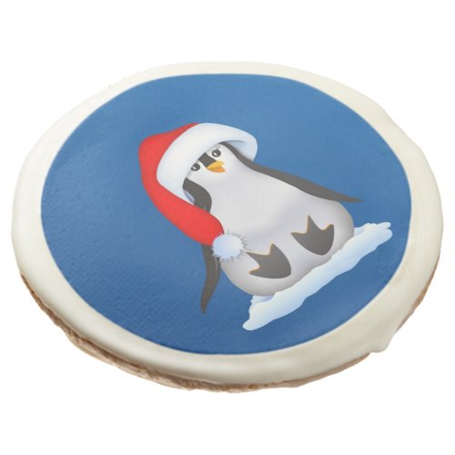 Christmas Penguin Sugar Cookie