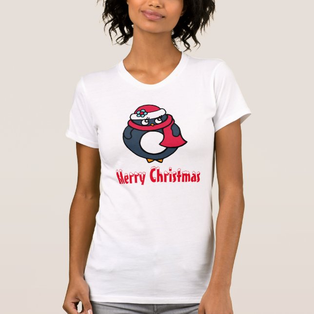 Christmas Penguin T Shirt (Front)