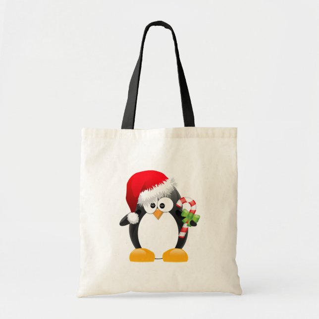 Christmas Penguin Tote Bag (Front)