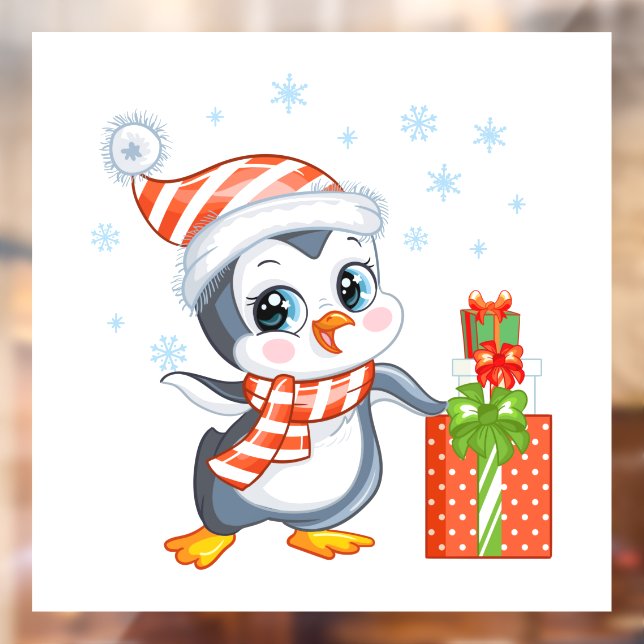 Christmas Penguin Window Cling (Sheet 2)