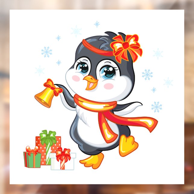 Christmas Penguin Window Cling (Sheet 2)