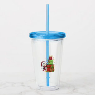 Christmas Penguin with Gifts - Festive Fun Decor Acrylic Tumbler