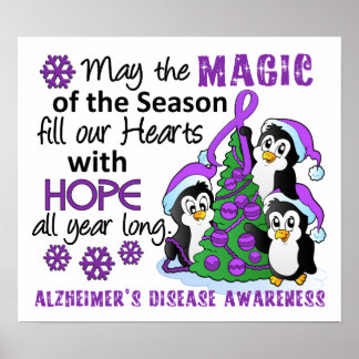Christmas Penguins Alzheimer's Disease Poster