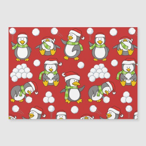 Christmas penguins background
