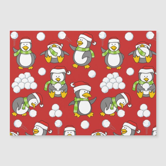 Christmas penguins background (Front)